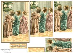 Elegant Victorian Christmas Girls - Pyramid