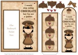 Chocolate Addict - Bookmark Pocket Card