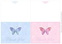 Butterfly Thank You - Notelet Cards
