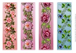 Elegant Florals - Set of 4 Bookmarks