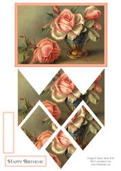 Tea Time Roses - Diamond Stacker Card
