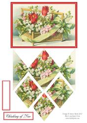 Spring Tulip Basket - Diamond Stacker Card