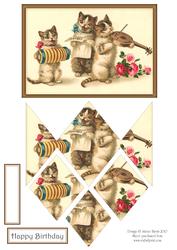 Musical Kittens - Diamond Stacker Card
