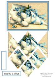 Blue Easter Bouquet - Diamond Stacker Card