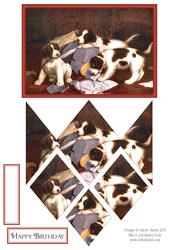 Mischievous Puppies - Diamond Stacker Card