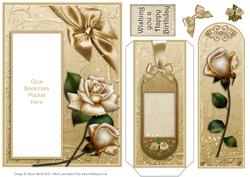 Natural Roses - Bookmark Pocket Card