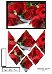 Romantic Red Roses - Diamond Stacker Card