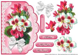 cup194914_499 - Tropical Bouquet - Scalloped Edge Card