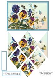 Pollinating the Pansies - Diamond Stacker Card