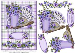 Perfectly Purple Pansies - Decoupage Card