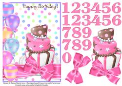 Happy Birthday Celebration Pink - Age Card