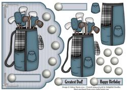 Greatest Golfer - Scalloped Edge Card