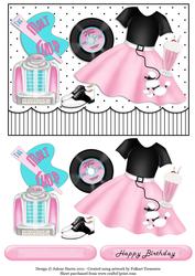 Fabulous Fifties - Decoupage Card