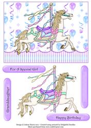 Carousel Horse Celebration - Decoupage Card
