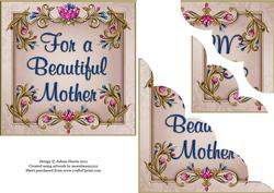 Bejeweled Sentiment - Beautiful Mother - Corner Stacker