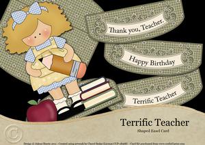Terrific Teacher - Shaped Easel Card Kit