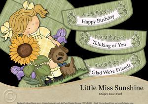 Little Miss Sunshine - Shaped Easel Card Kit