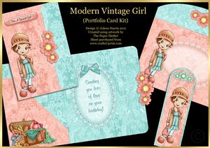 Modern Vintage Girl - Portfolio Card Kit
