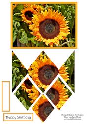 Sunny Sunflowers - Diamond Stacker Card