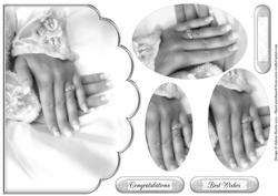 Hands of the Bride - Scalloped Edge Card with Pyramid