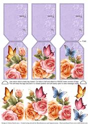 Butterfly Rose Blossoms - Gift Tag Cards