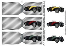 Vintage Automobiles - Gift Tag Cards