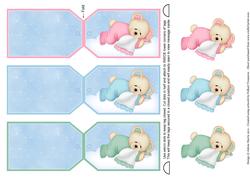 Heavenly Sweet Baby Bears - Gift Tag Cards