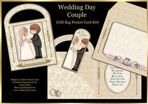 Wedding Day Couple - Gift Bag Pocket Card Kit