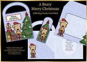 A Beary Merry Christmas - Gift Bag Pocket Card Kit