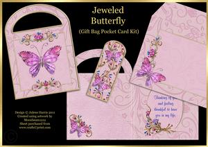 Jeweled Butterfly - Gift Bag Pocket Card Kit