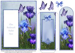 Iris Garden - Bookmark Pocket Card