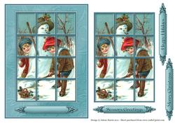 Building a Snowman - Window Tile Card