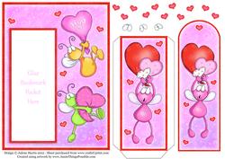 Hug Bug Valentine - Bookmark Pocket Card