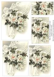 White Wedding Bouquet - Pyramid Card