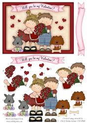 Will You Be My Valentine? - Decoupage Card