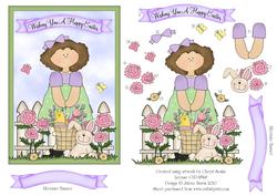Wishing You a Happy Easter - Decoupage Card