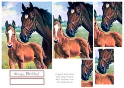 Horses in the Field - Pyramid
