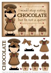 Chocolate Addict - Decoupage Card