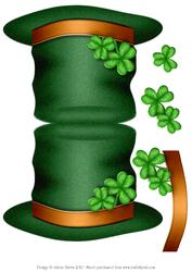 Lucky Irish Hat - Shaped Folded Card