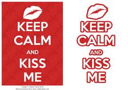 Keep Calm and Kiss Me - Card Front