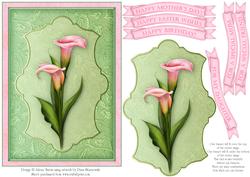 Calla Lilies in the Spring - Decoupage Card