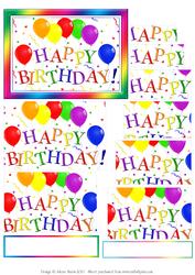 Happy Birthday Balloons - Pyramid