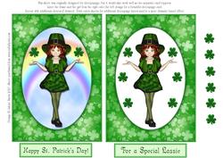 Little Irish Lassie - Decoupage Card