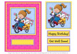 Little Tricycle Girl - Quick Card