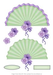Pretty in Pale Green & Purple - Fan