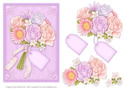 Bouquet of Beauty - Decoupage Card Front
