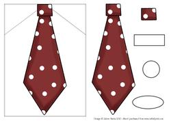 Dad's White Shirt with Red Polka Dot Tie