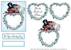For the Bride and Groom Love Birds - Decoupage Card