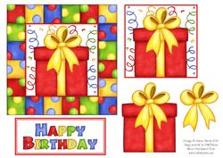 Happy Happy Birthday - Decoupage Card