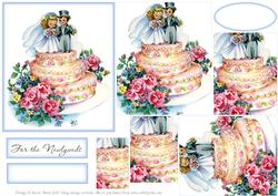 Wedding Couple Cake - Pyramid